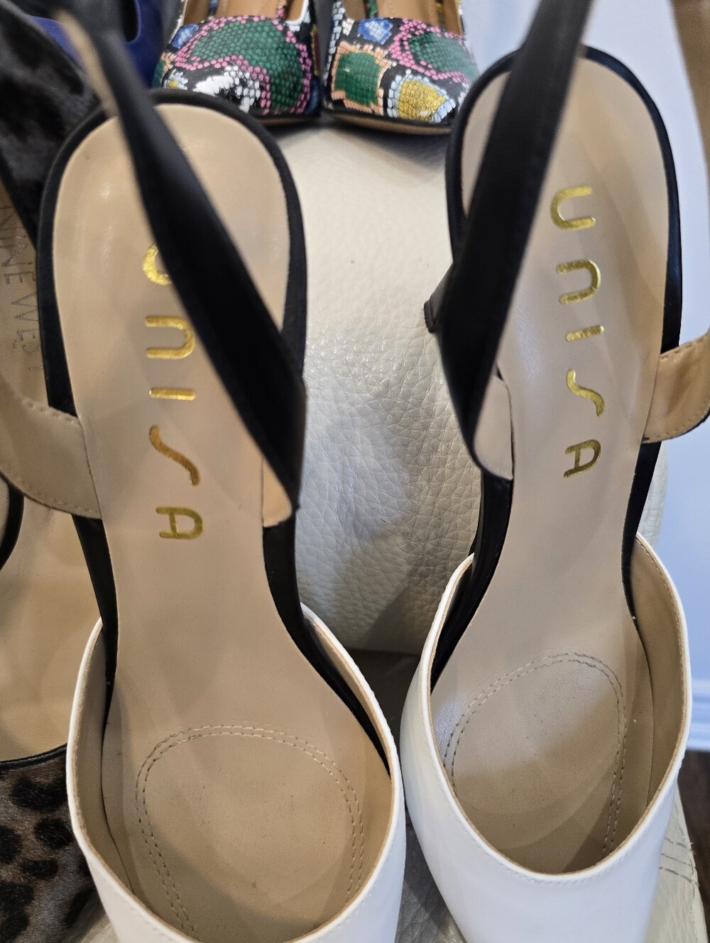 LOT 7 SHOES Pumps Heels Pointed-Toe Slingback Size 8.5 - Picture 2 of 14